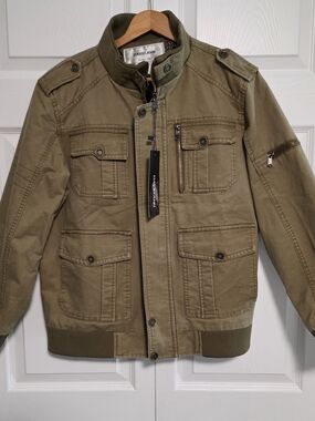 Olive Utility Bomber Jacket - Women's M